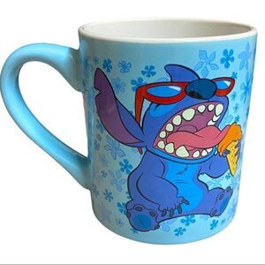 Disney Lilo & Stitch Mug Hawaii Ice Cream Novelty Surf Alien Cartoon sunglasses‎